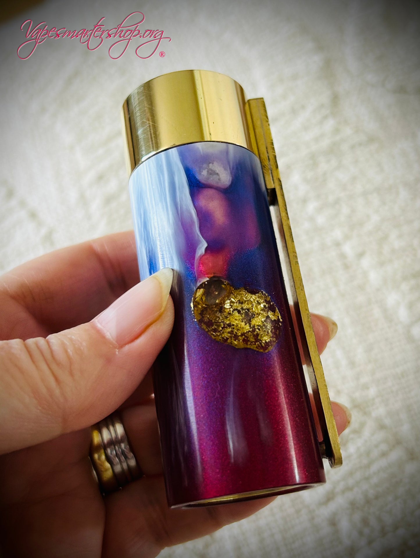 Side Fire single 21700 Battery mechanical mod 30mm gold edition