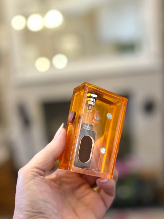 21700 single battery simple squonk box Amber Edition