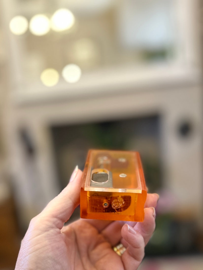 21700 single battery simple squonk box Amber Edition