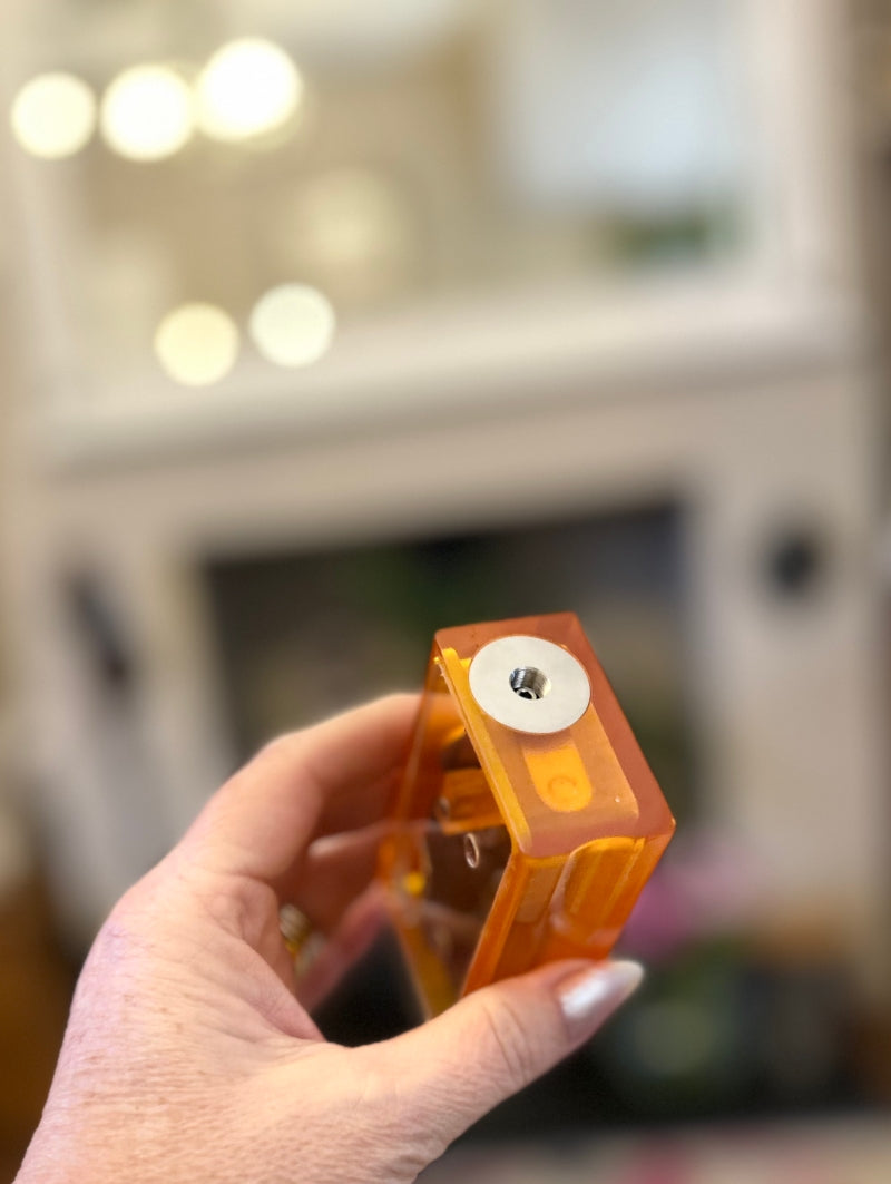 21700 single battery simple squonk box Amber Edition