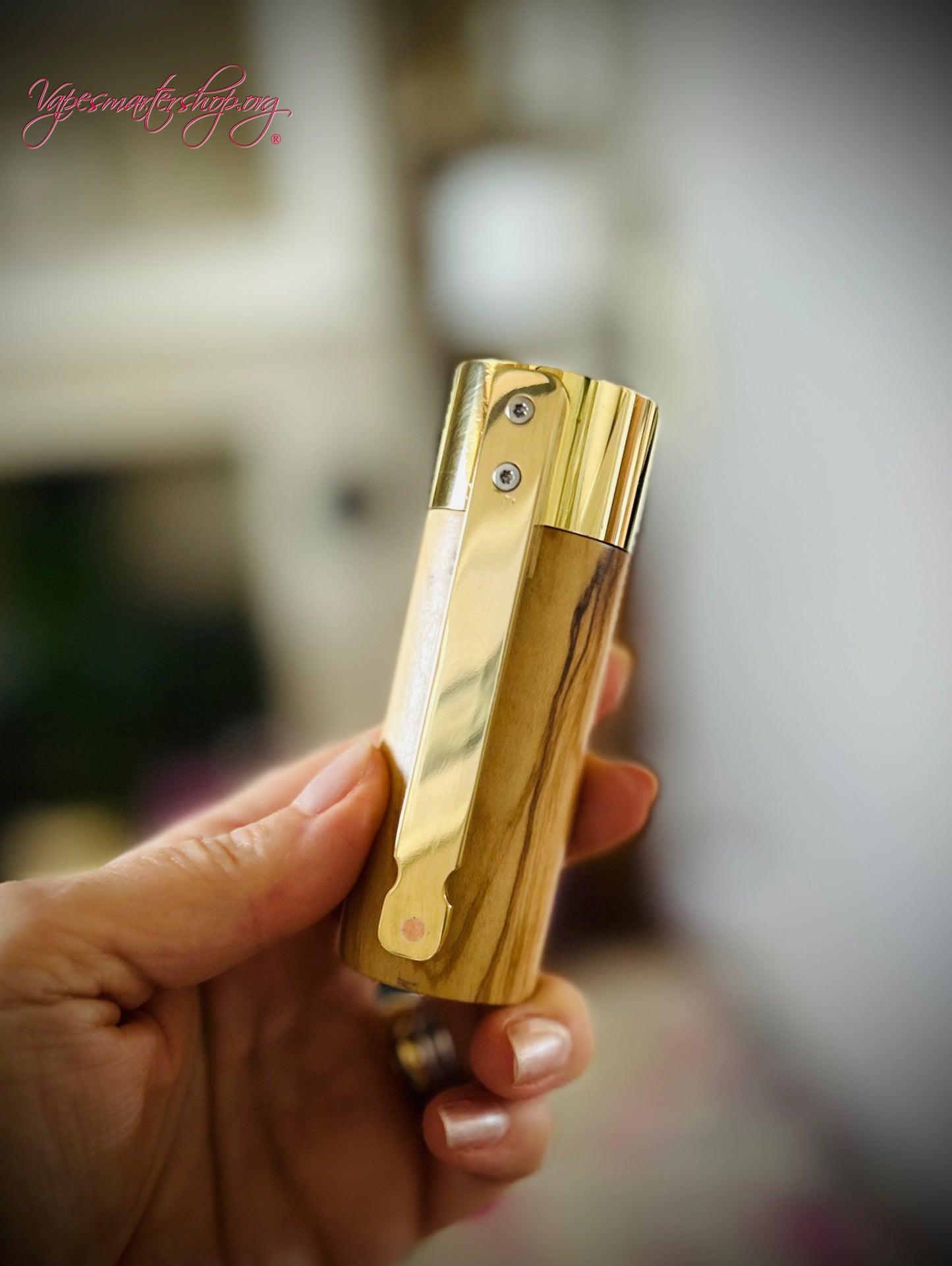 Side Fire single 21700 Battery mechanical mod 30mm  tank fitment olive wood