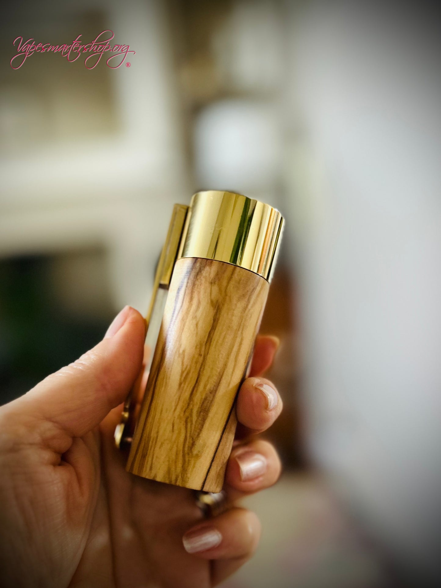 Side Fire single 21700 Battery mechanical mod 30mm  tank fitment olive wood