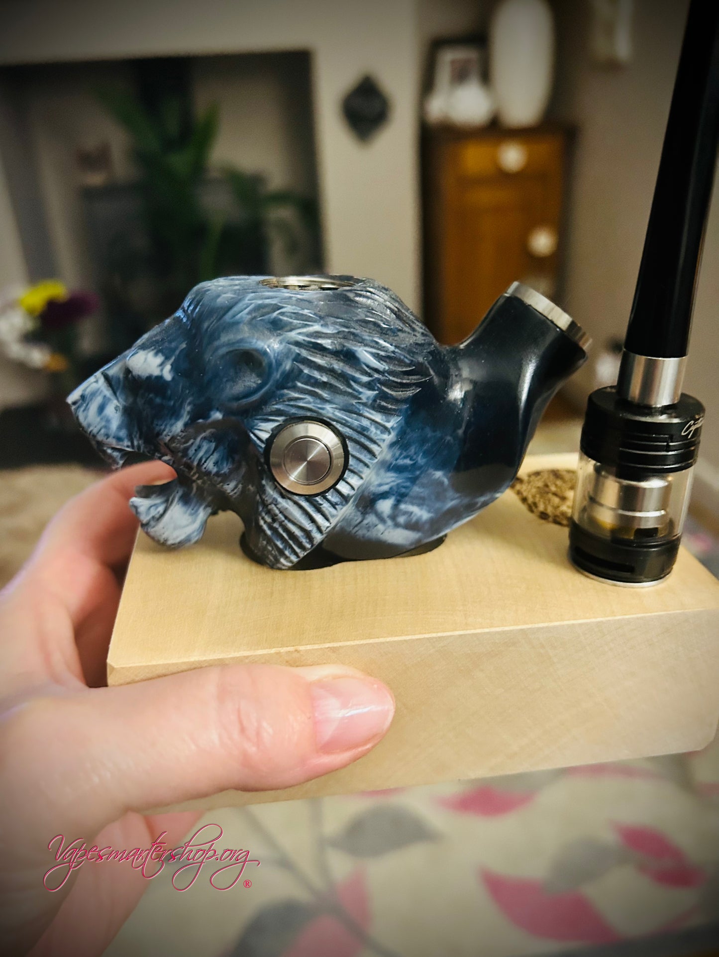 "Lion's Mane" 18350 Battery long stem switched mechanical clickfet e-pipe 22mm Tank Fitment