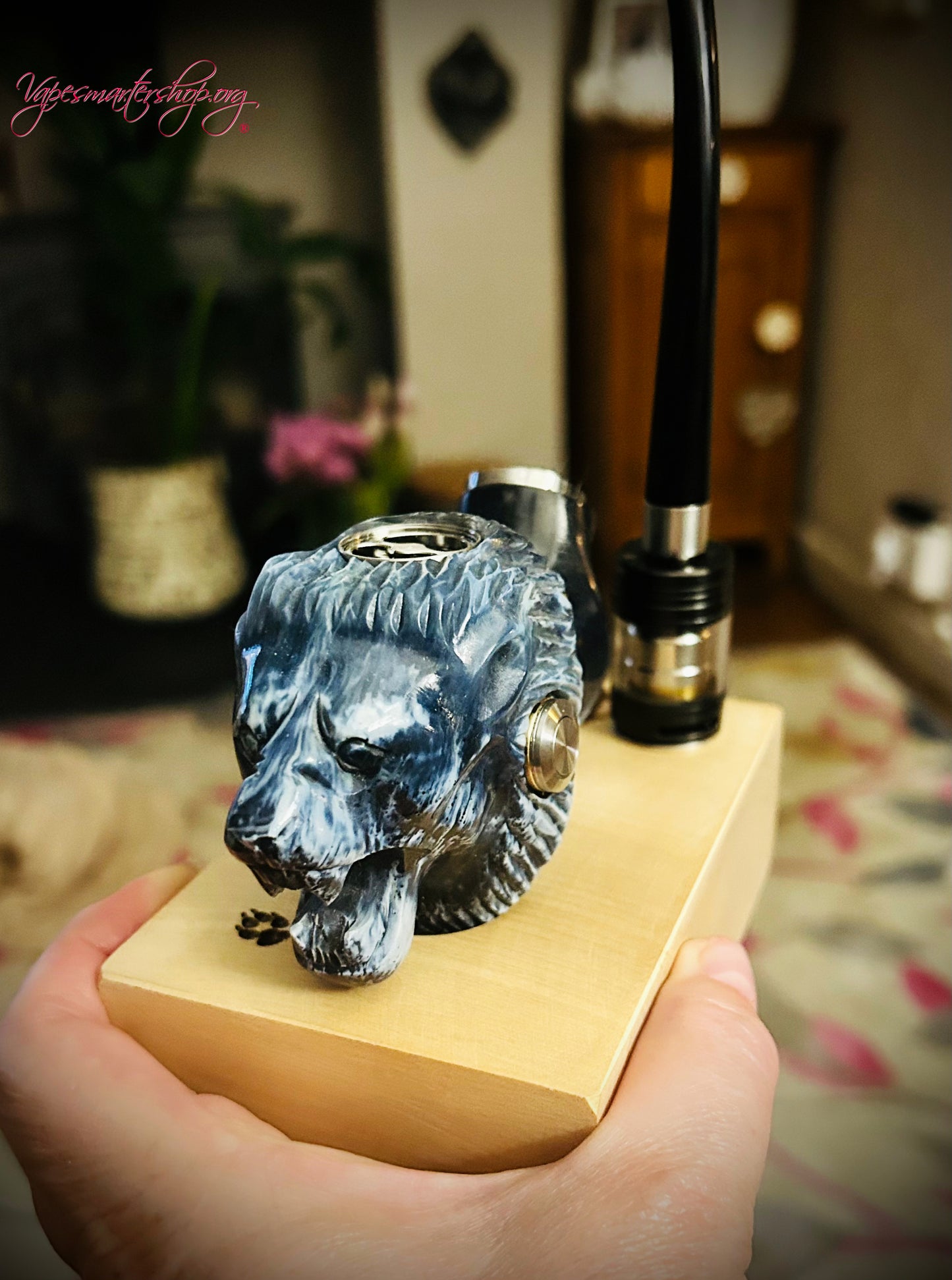 "Lion's Mane" 18350 Battery long stem switched mechanical clickfet e-pipe 22mm Tank Fitment