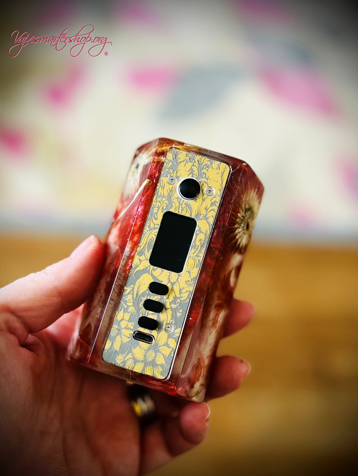 Twin 21700 Battery Dna250c stabwood Mod Engraved plate and 510