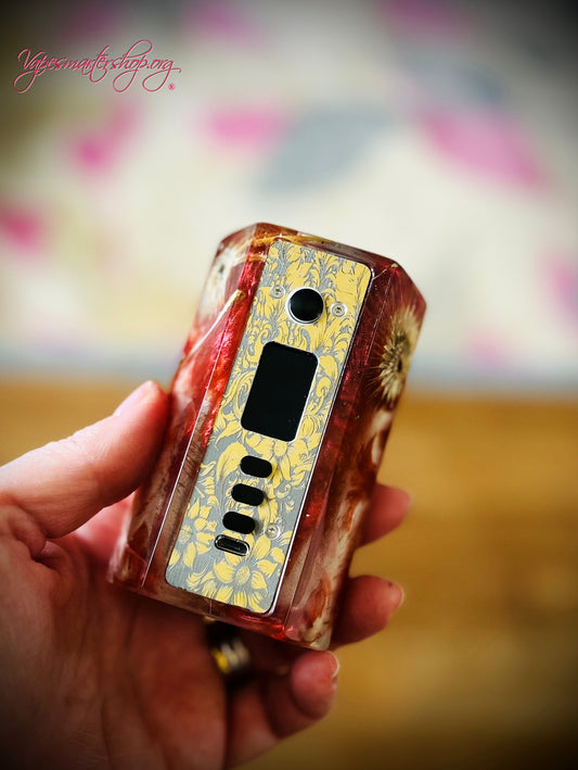 Twin 21700 Battery Dna250c stabwood Mod Engraved plate and 510