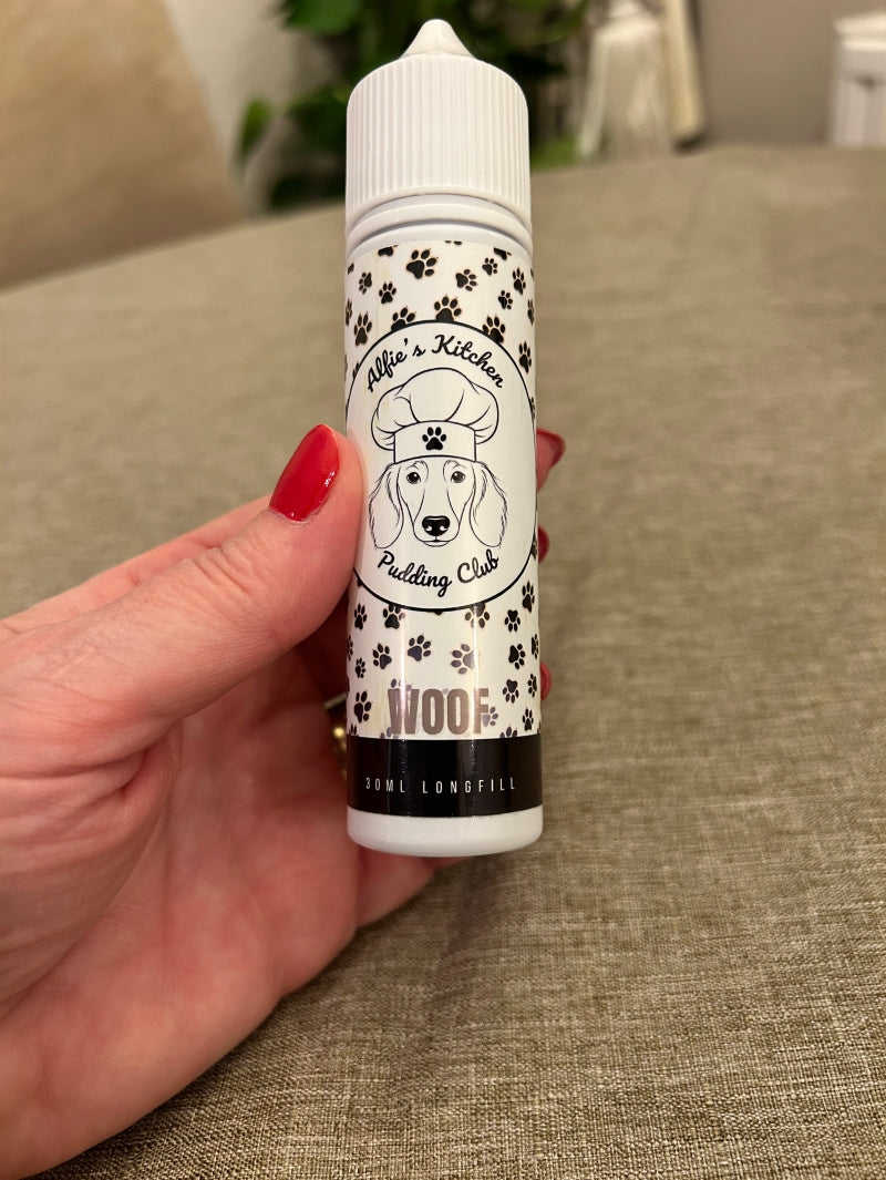 "Woof" A Vanilla Cheesecake 30ml Longfill E-liquid Concentrate with Nixer Shot