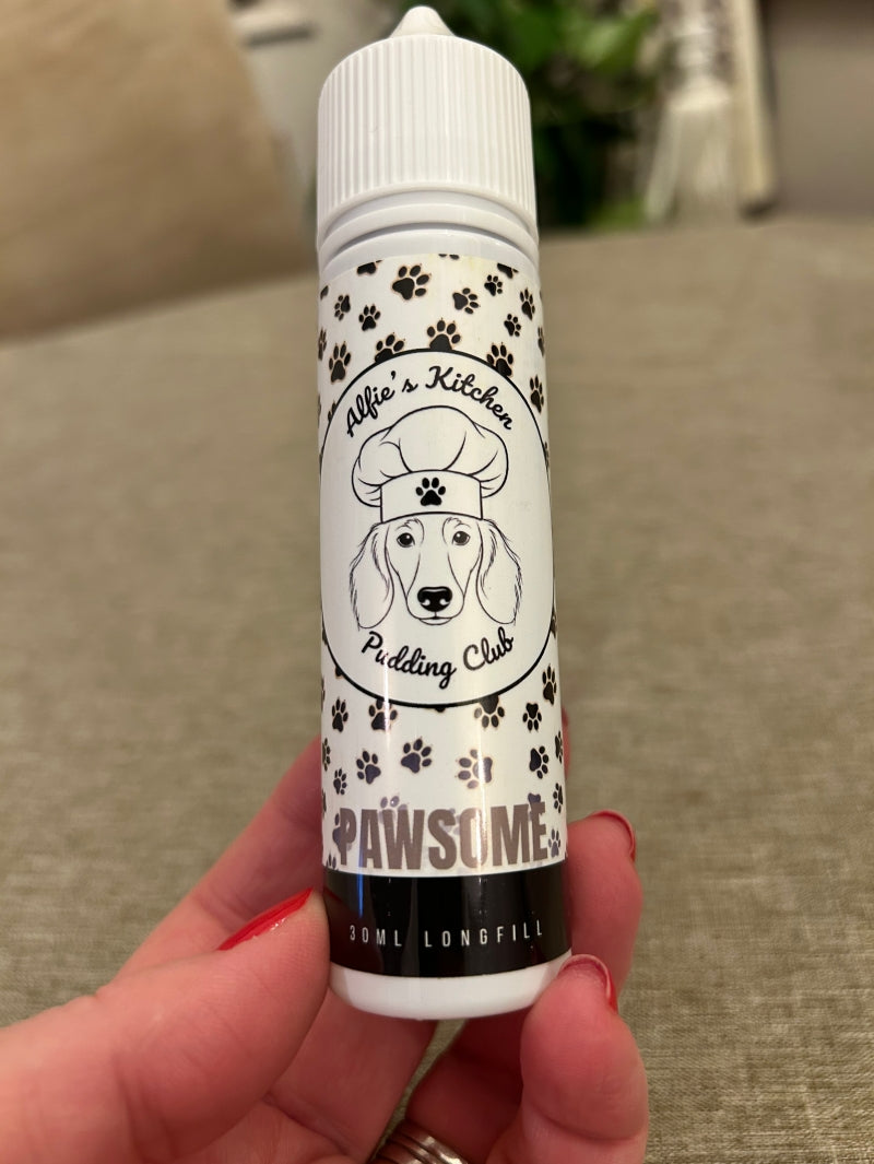 "Pawsome" A Strawberry Cheesecake 30ml Longfill E-liquid Concentrate with Nixer Shot