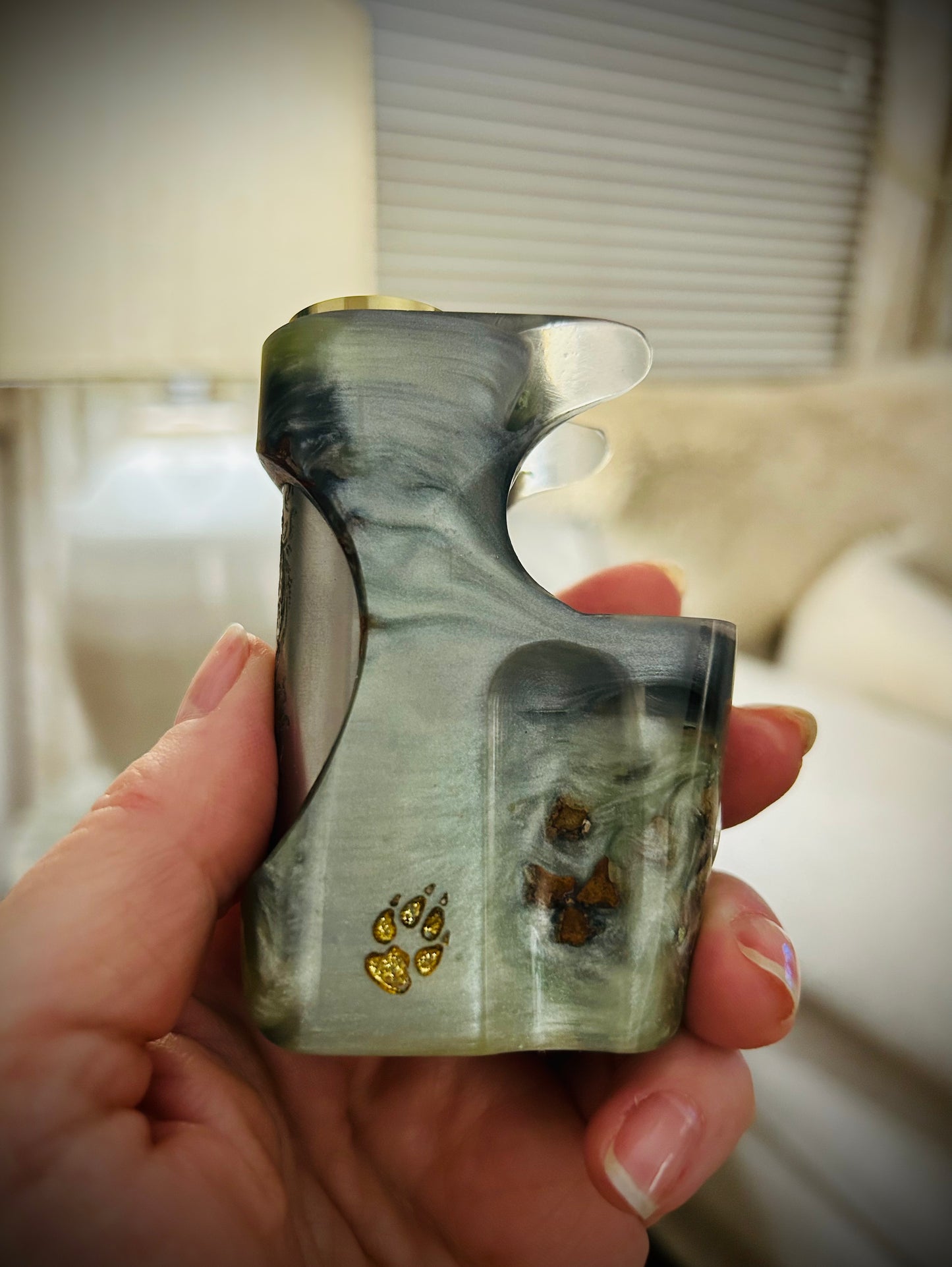 A SBS Single 18650 stabwood switched Mech engraved edition Clickfet mod