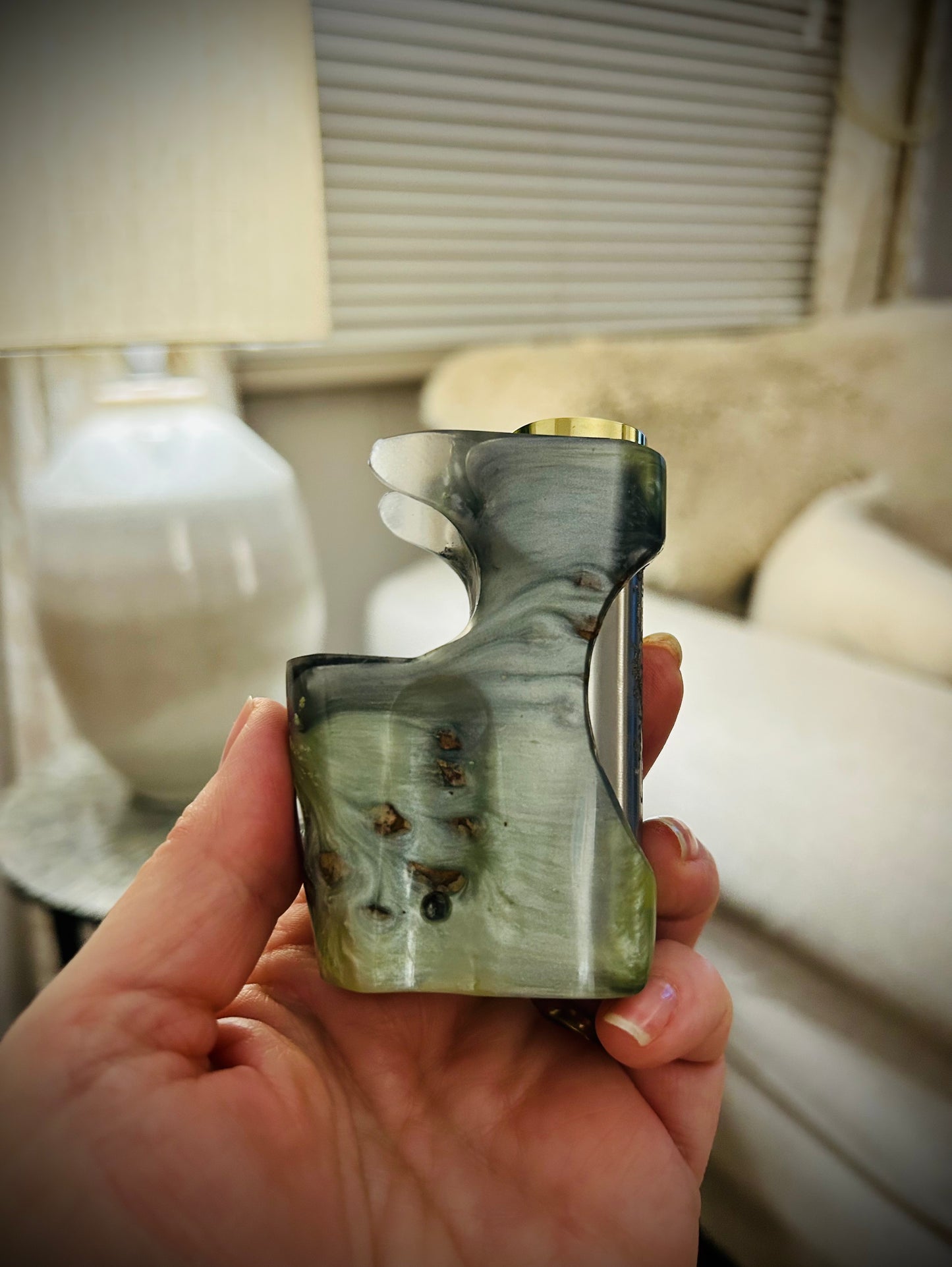 A SBS Single 18650 stabwood switched Mech engraved edition Clickfet mod