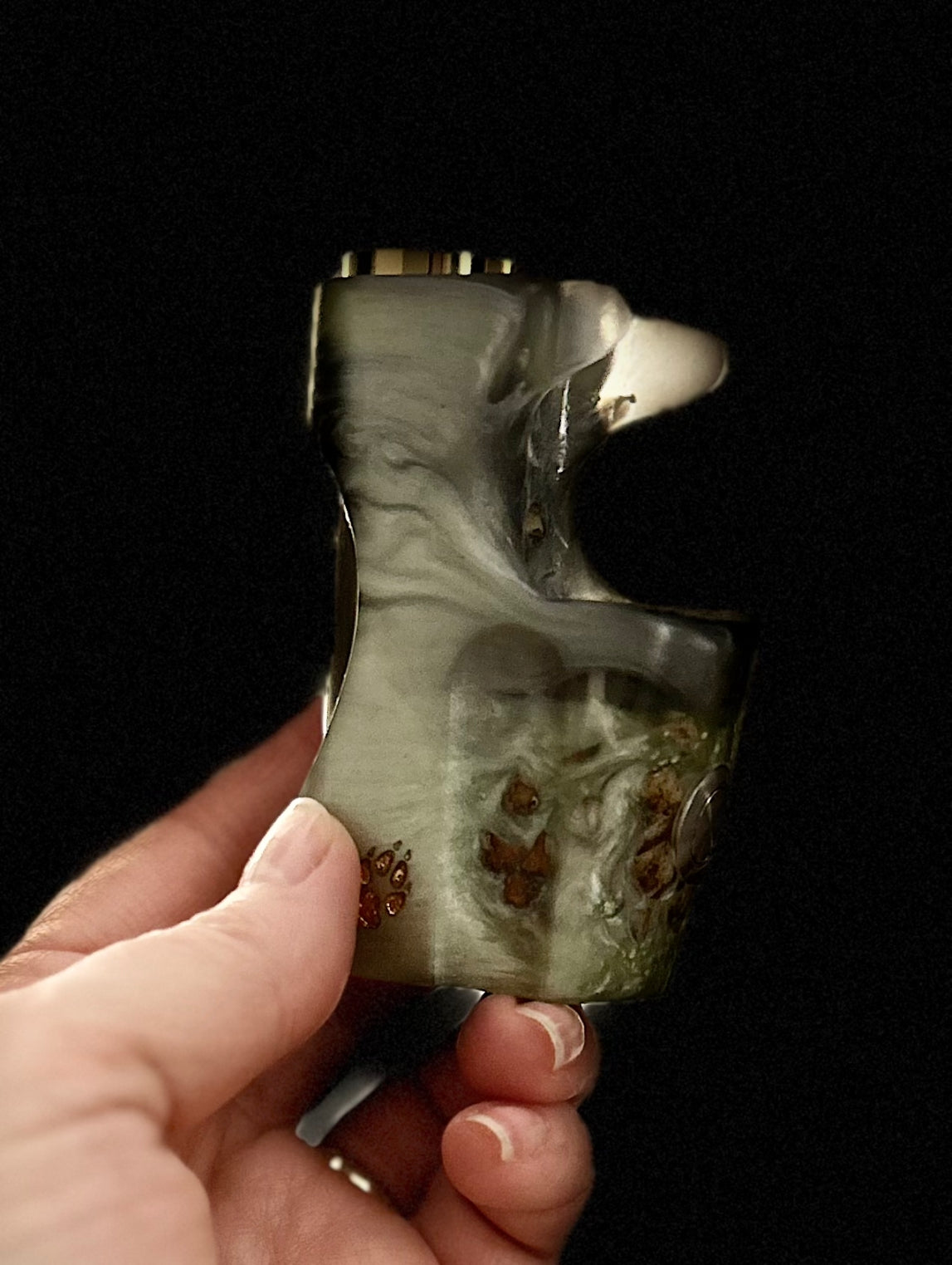 A SBS Single 18650 stabwood switched Mech engraved edition Clickfet mod