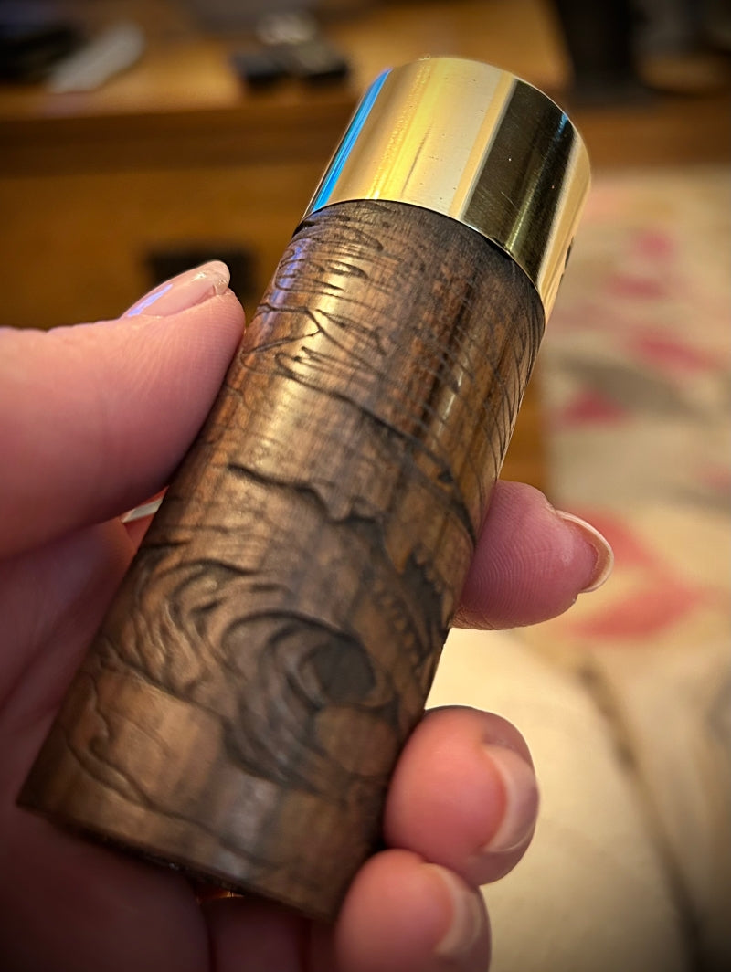 Side Fire single 21700 Battery mechanical mod 31mm  tank fitment "SALE" engraved rosewood