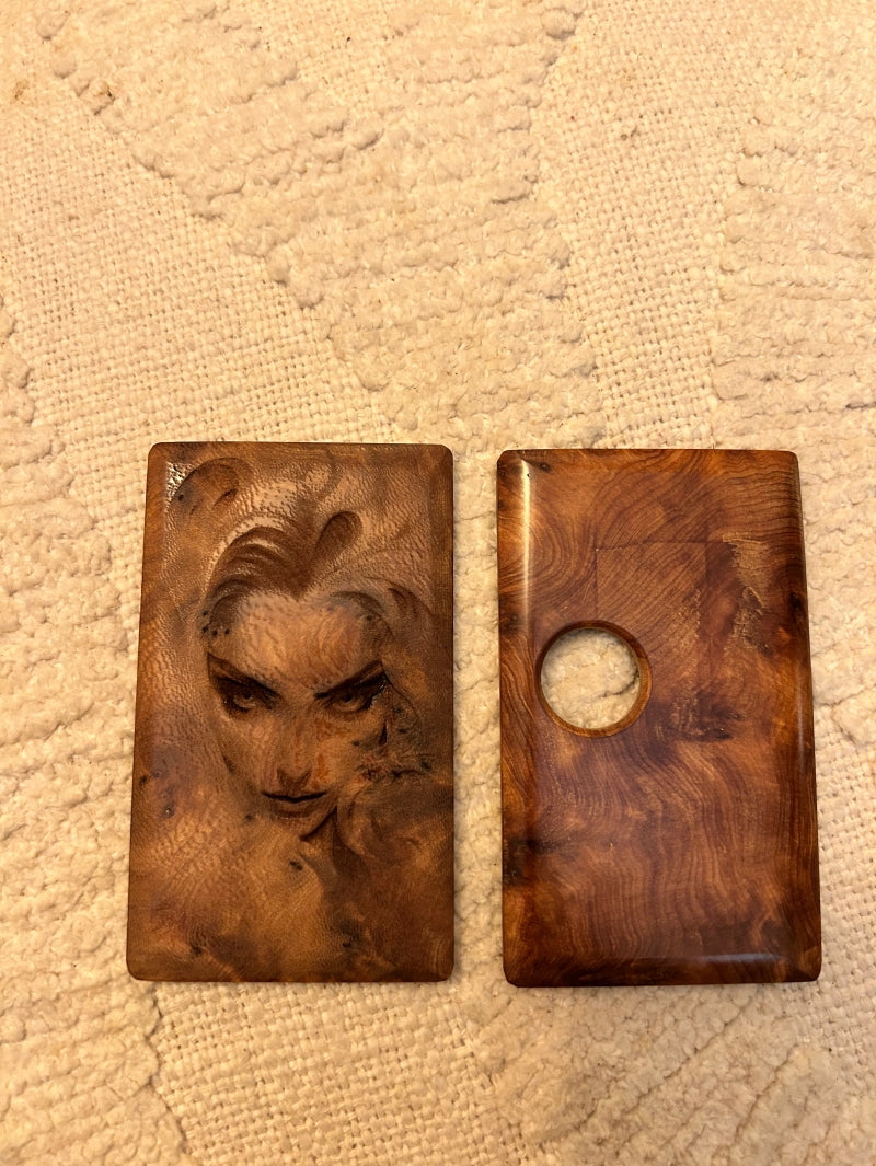 Original Billet Box Doors engraved polished wood handcrafted "Monroe" engraved