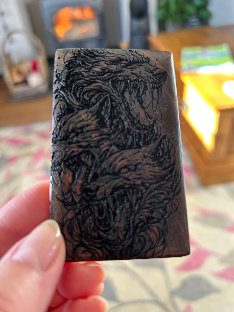 Original Billet Box Doors engraved polished wood handcrafted rosewood