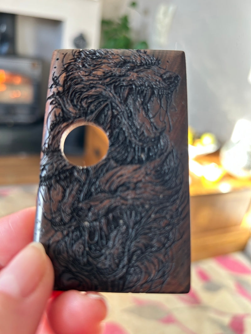 Original Billet Box Doors engraved polished wood handcrafted rosewood