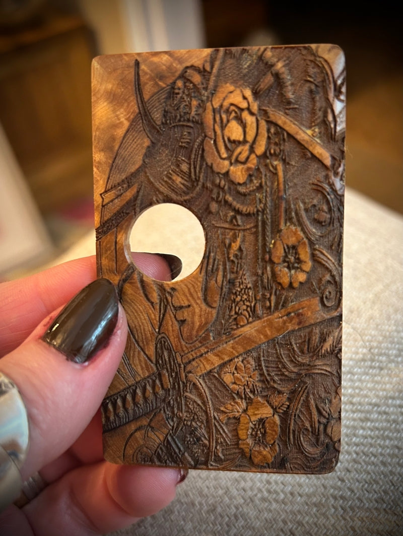 Original Billet Box Doors engraved polished wood handcrafted