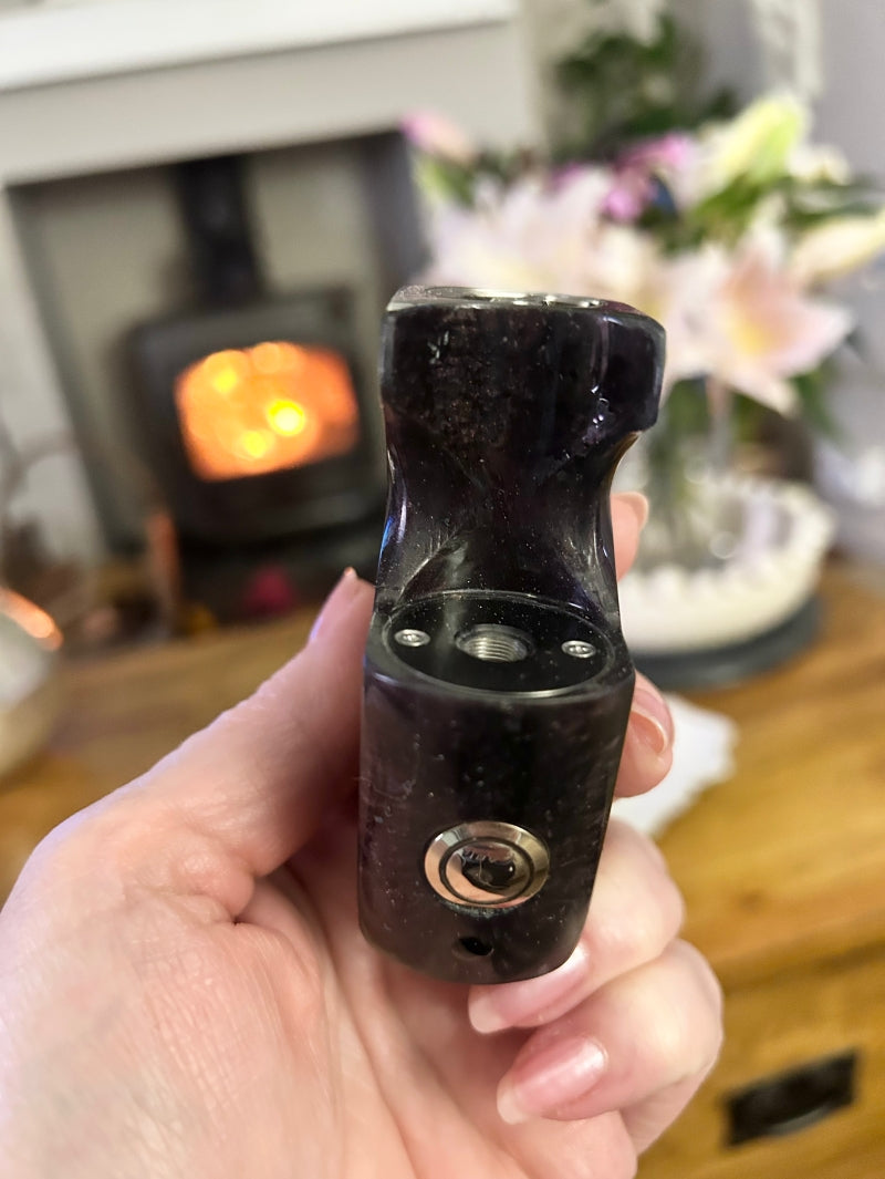 A SBS Single 18650 stabwood switched Mech Clickfet mod
