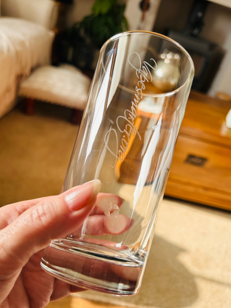 Hi-BALL Engraved Glass tumbler bespoke