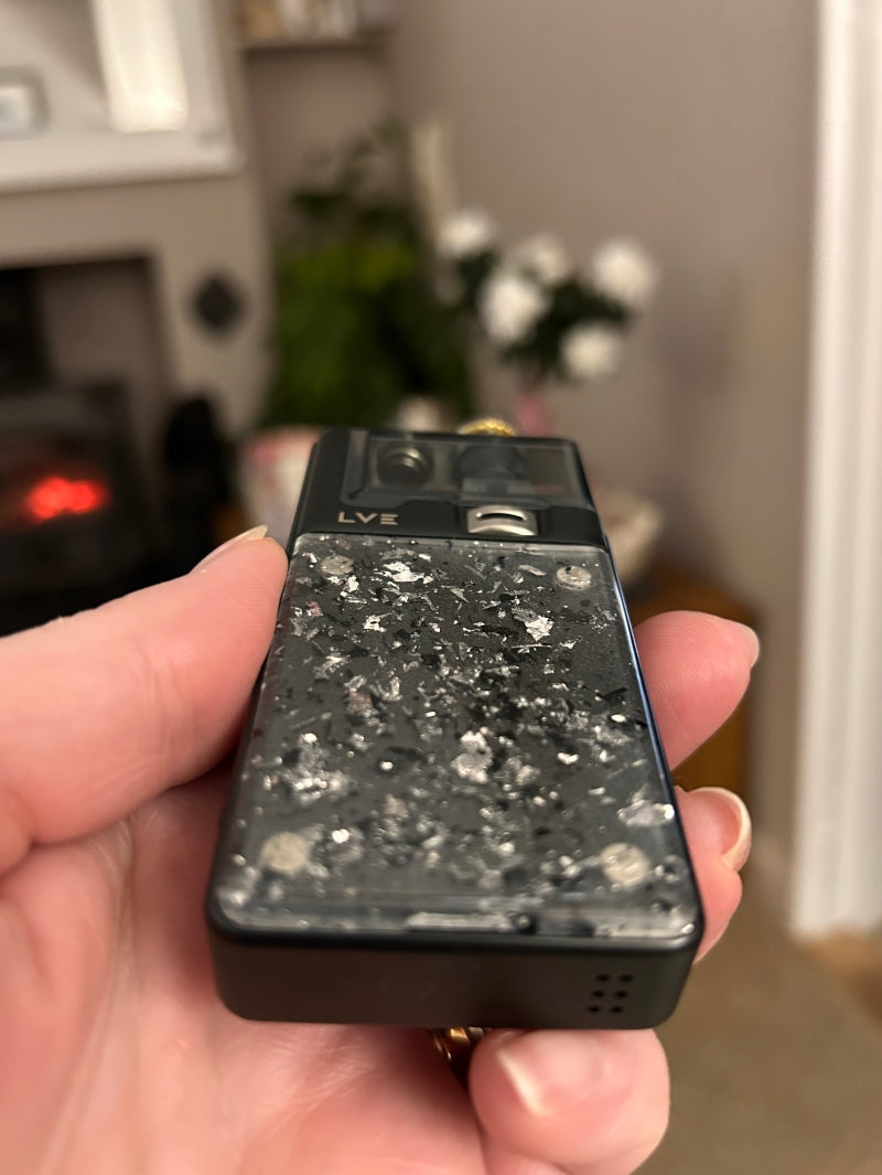 Orion II pro panels in Sterling Silver leaf and Black carbon foil