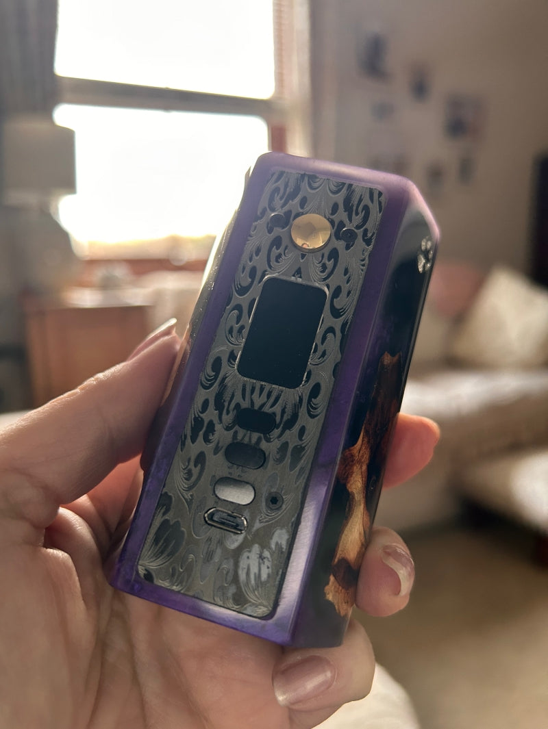 Dna250c Twin 18650 Stabwood Mod Engraved edition