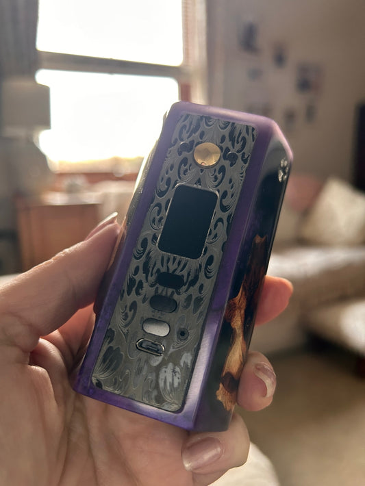 Dna250c Twin 18650 Stabwood Mod Engraved edition