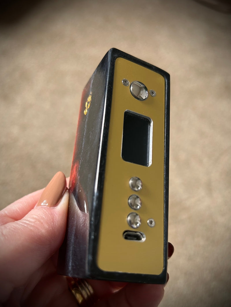 Evolv Dna75c single 21700 battery stabwood hybrid mod