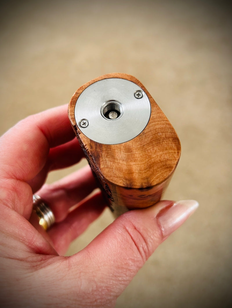 Engraved Single 21700 Thuya Wood switched Mech Clickfet mod "SALE"