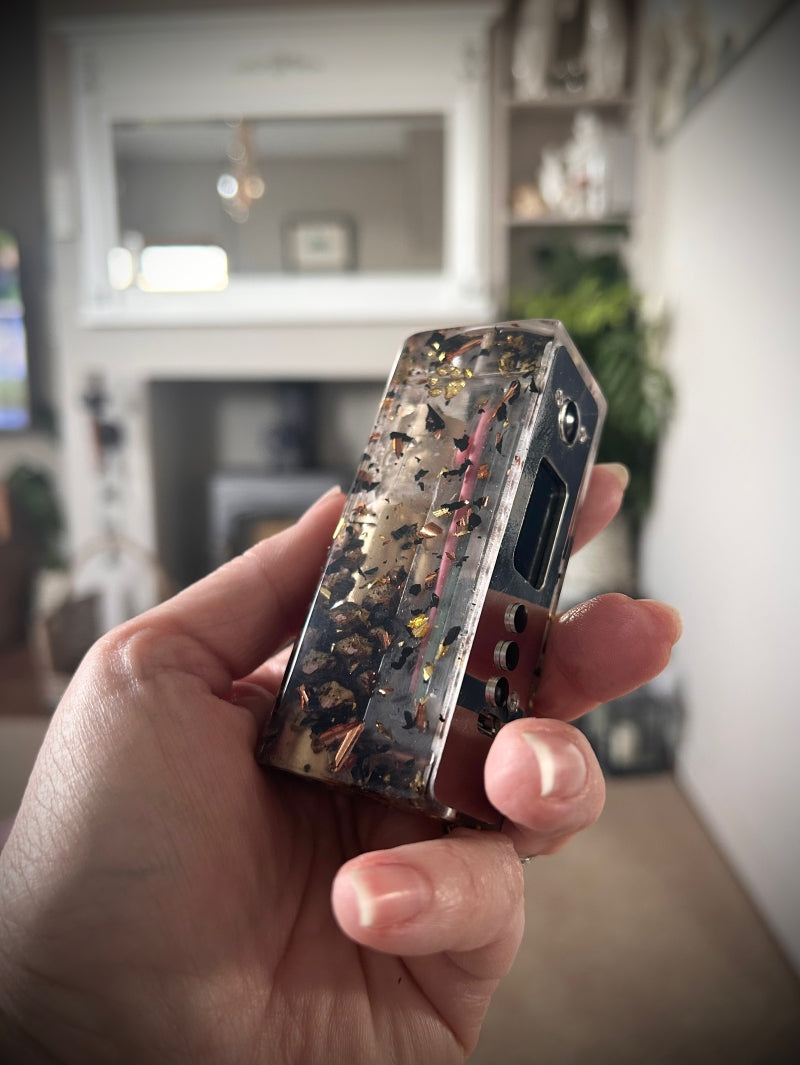 Evolv Dna75c single 18650 battery Rose Gold Leaf and Carbon Edition