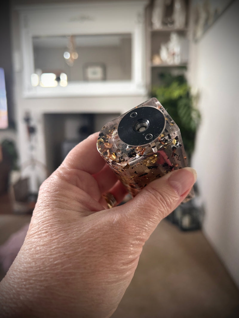 Evolv Dna75c single 18650 battery Rose Gold Leaf and Carbon Edition