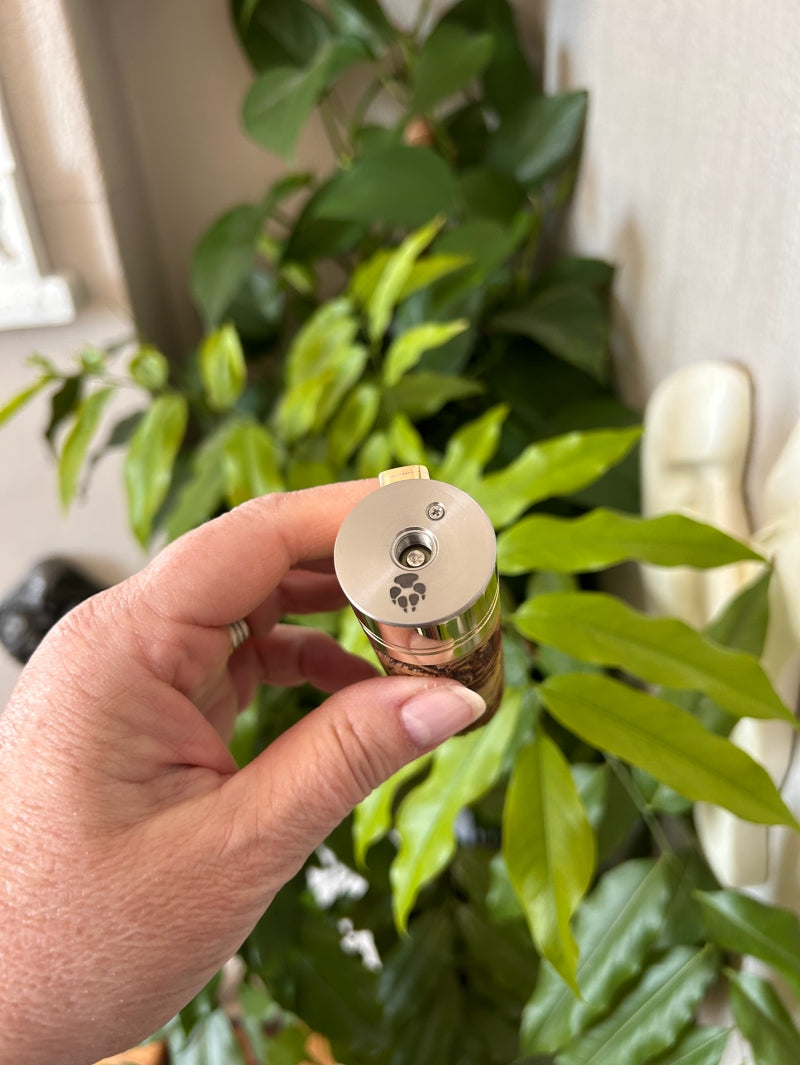 Side Fire single 21700 Battery mechanical mod 30mm  tank fitment engraved wild olive