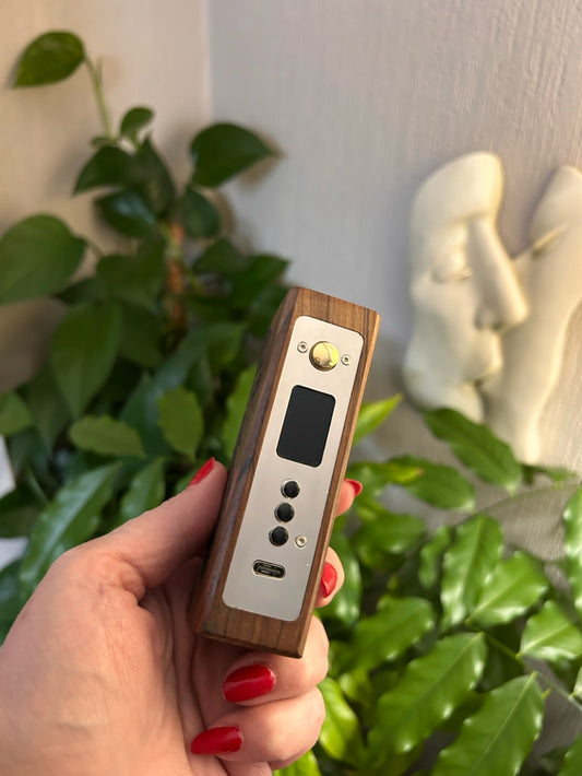 Evolv Dna100c single 21700 battery Engraved rosewood pure wood Mod