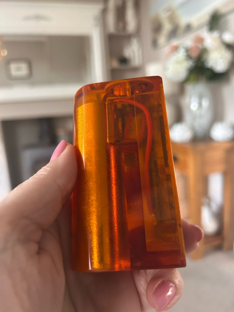 Evolv Dna100c single 21700 battery Engraved Amber Hybrid Mod