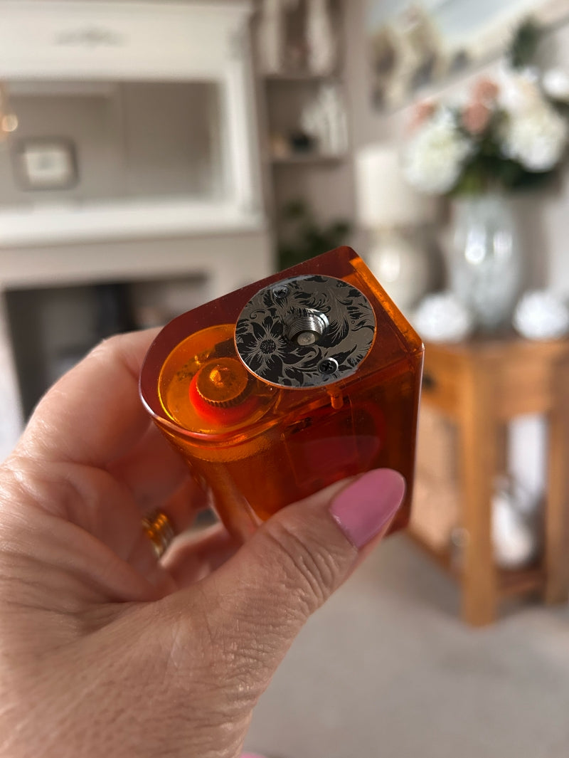 Evolv Dna100c single 21700 battery Engraved Amber Hybrid Mod