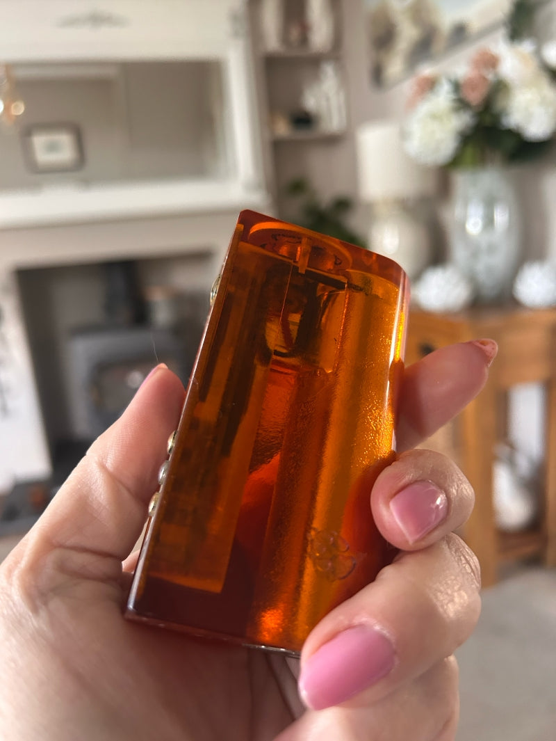 Evolv Dna100c single 21700 battery Engraved Amber Hybrid Mod
