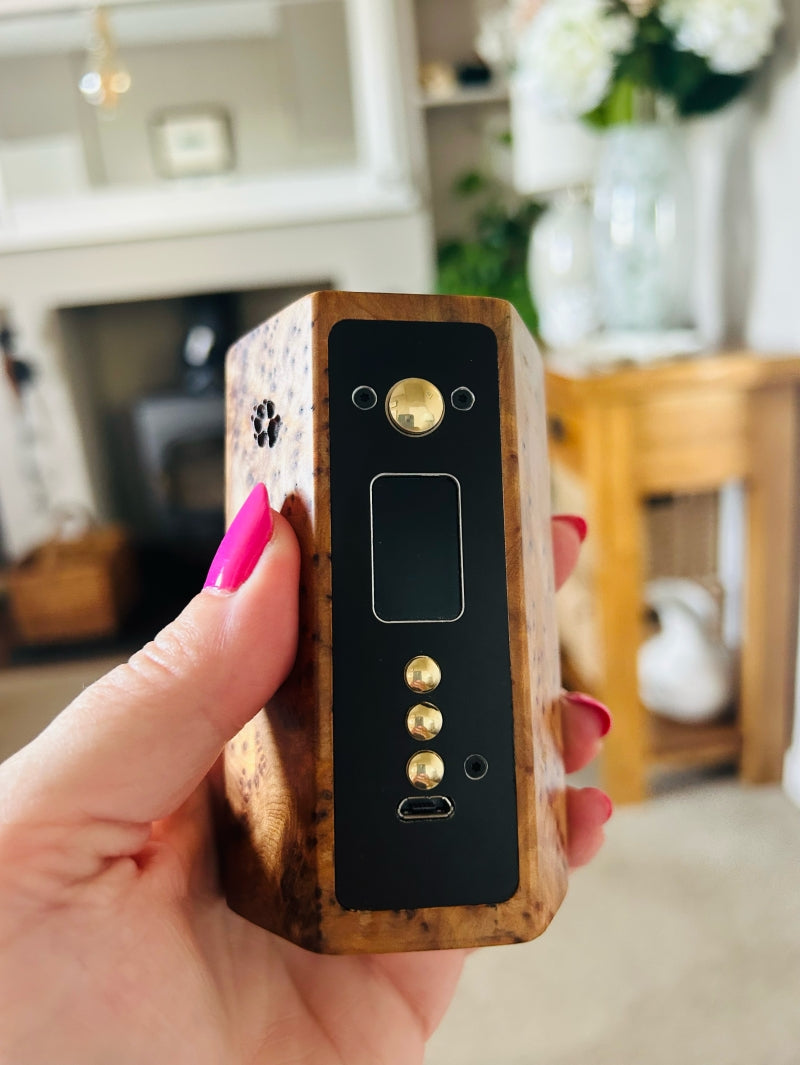 Dna250c Twin 21700 pure wood Mod Engraved edition