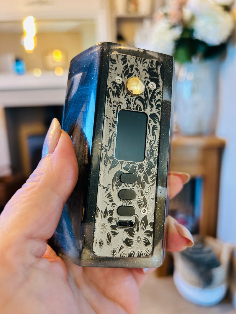Dna250c Twin 18650 Stabwood Mod engraved edition