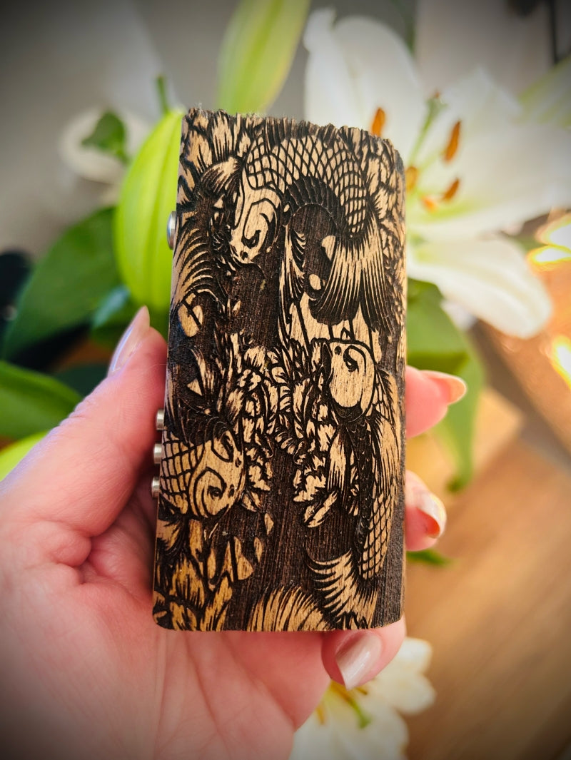 Evolv Dna100c single 21700 battery Engraved Walnut
