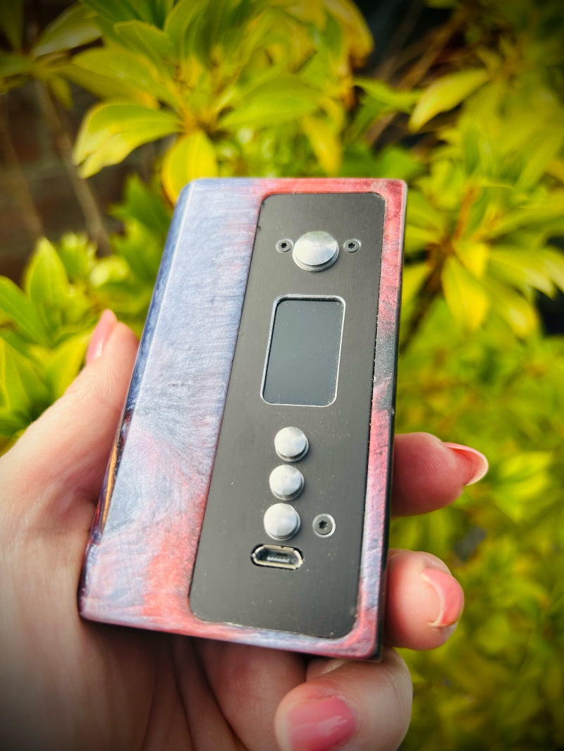 Dna75c single 18650 battery Regulated Boro Bespoke mod twin fire button